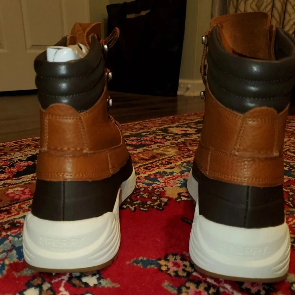 Sperry FREEROAM HI Boots Mens Sz 10 Rain Boot Brown/Tan
